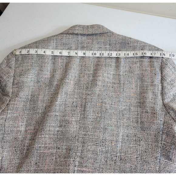 Imperial Haggar Sport Coat Suit Men's Size 42 Gray Blue 2-Button Tweed Formal - Picture 6 of 16